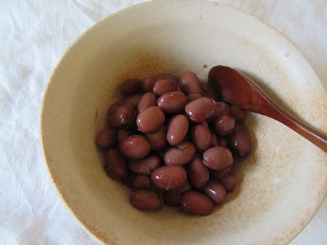 インゲン豆を煮た
