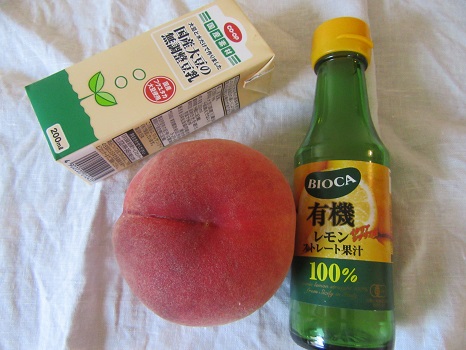 桃ジュースの材料