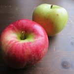 11月の青果店には、いろんな林檎が続々と。今年は、青森の「とき」と岩手の「ジョナゴールド」でスタート！そして福島のフジを待つ(*’▽’)。／旧暦9/19・辛亥