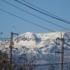 空は快晴、氷点下の寒い朝の福島。家の窓から見える山々は、雪降り積もり「山眠る」。／旧暦10/27・癸未